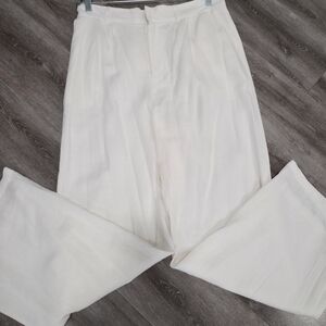 Elegant White Wide-Leg Pants